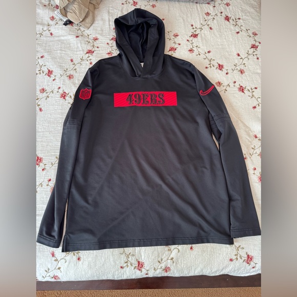 49ers nike long sleeve hoodie sz large - Picture 1 of 3